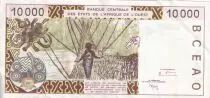 Staaten von Westafrika 10000 Francs - Bridge  - 1998 - Letter H (Maurtiania) - P.614Hf