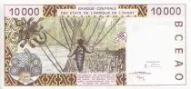 Staaten von Westafrika 10000 Francs - Bridge - 2001 - Letter C (Burkina Faso) - P.314Cj