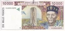 Staaten von Westafrika 10000 Francs - Bridge - 2001 - Letter C (Burkina Faso) - P.314Cj