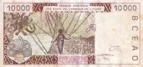 Staaten von Westafrika 10000 Francs - Bridge - Varieties years (1998-2001) - Varities letters - VF to VF+