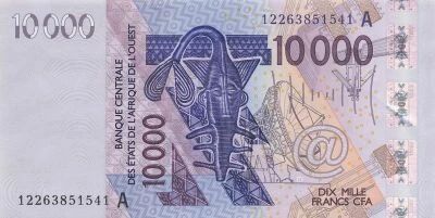 Staaten von Westafrika 10000 Francs - Ivory Coast - 2012 - P.118A