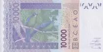 Staaten von Westafrika 10000 Francs - Mask - Birds - 2021 - Letter A ( Ivory Coast) - P.NEW