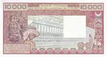 Staaten von Westafrika 10000 Francs - Spinning - ND (1986-1987) - Serial O.032 - Lettrer D (Mali) - P.408De