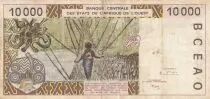 Staaten von Westafrika 10000 Francs BCEAO - building - Bridge 1999 - A  Cote d\'Ivoire