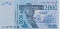 Staaten von Westafrika 2000 Francs - Mask - Fish - 2024 - Series S