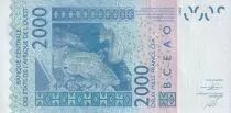 Staaten von Westafrika 2000 Francs - Mask - Fishs - 2015 - Letter A (Ivory Coast) - P.116Ao