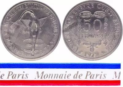 Staaten von Westafrika 50 Francs - 1972 - Test strike