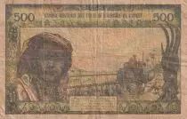Staaten von Westafrika 500 Franc- Mask - ND (1959-1961) - Letter T (Togo) - Serial V.36 - P.802Ti
