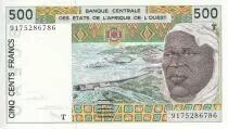 Staaten von Westafrika 500 Francs - Man, dam - Farmer - 1991 - Letter T (Togo) - P.810T.a