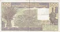 Staaten von Westafrika 500 Francs - Old man with zebus - 1981 - Lettre K (Senegal) - Serial Q.10 - P.706.Kc