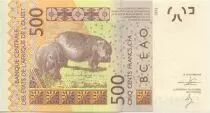 Staaten von Westafrika 500 Francs Mask - Hippopotamus
