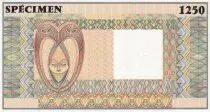 Staaten von Westafrika Test note specimen recto verso polychrome, with watermark