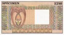 Staaten von Westafrika Test note specimen recto verso polychrome, without watermark