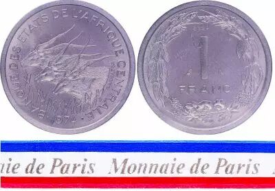 Staaten Zentralen Afrikas 1 Franc - 1974 - Test strike