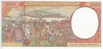 Staaten Zentralen Afrikas 2000 Francs - Tropicals fruits - 1998 - Letter C (Congo) - P.102Ce