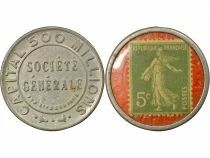 Stamp Coin - 5 Centimes, Soci&eacute;t&eacute; G&eacute;n&eacute;rale - Paris