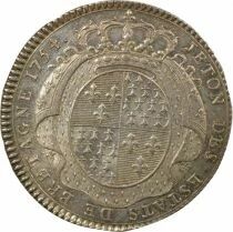 States of Brittany, Louis XV ? Silver Token - 1754 Rennes