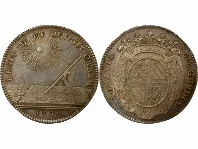 States of Burgundy - Silver Token, Majority of the King - 1725