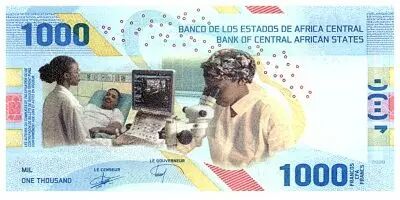 Stati dell\'Africa centrale 1000 Francs - Building - Medical research - Hybrid - 2020 (2022) - Letter A6