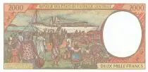 Stati dell\'Africa centrale 2000 Francs 2000 - Woman, Tropicals fruits - P = Chad