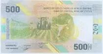 Stati dell\'Africa centrale 500 Francs - Building - Farms - Hybrid - 2020 (2022) - Lettrer A8