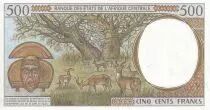 Stati dell\'Africa centrale 500 Francs - Young man - Ox, deers - ND (1994) - F (Centrafrique) XF - P.301Fc