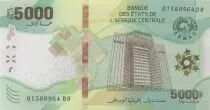 Stati dell\'Africa centrale 5000 Francs - Building - Animals - 2020 (2022) - Lettrer D