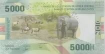Stati dell\'Africa centrale 5000 Francs - Building - Animals - 2020 (2022) - Lettrer D