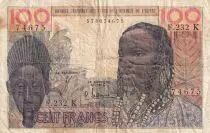 Stati dell\'Africa dell\'ovest 100 Francs - Mask - 02-03-1965 - Serial F.232 - Letter K (Senegal) - P.701Ke