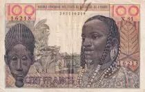 Stati dell\'Africa dell\'ovest 100 Francs - Mask - 23-04-1959 - Serial X.81 - P.2a