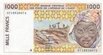 Stati dell\'Africa dell\'ovest 1000 Francs - Ivory Coast - ND (1996) - P.111Af