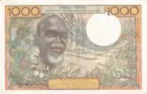 Stati dell\'Africa dell\'ovest 1000 Francs - Man, woman - ND (1980) - Letter A (Ivory Coast) - Serial E.199 - P.103An