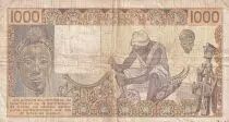 Stati dell\'Africa dell\'ovest 1000 Francs - Woman - Letter K (Senegal) - 1984 - Serial M.009 - P.707Ke