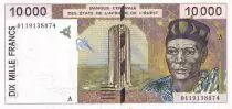 Stati dell\'Africa dell\'ovest 10000 Francs - Bridge - 2001 - Letter A (Ivory Coast) - P.114Aj