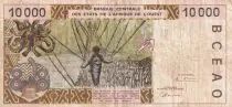 Stati dell\'Africa dell\'ovest 10000 Francs - Headman - Bridge - 1996- K S&eacute;n&eacute;gal -  F - P.714Ke