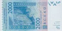Stati dell\'Africa dell\'ovest 2000 Francs - Mask - Fishs - 2004 - Letter K ( Senegal) - P.716Kb