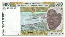 Stati dell\'Africa dell\'ovest 500 Francs - Man, dam - Farmer - 1992 - Letter B (Benin) - P.210B.c