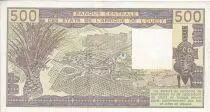 Stati dell\'Africa dell\'ovest 500 Francs - Old man with zebus - 1981 - Letter A (Ivory Coast) - Serial Y.9 - P.106Ac
