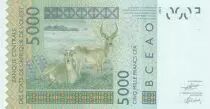 Stati dell\'Africa dell\'ovest 5000 Francs - Mask - Antelopes - Burkina Faso - 2024 - Serial C