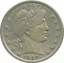 Stati Uniti d\'America 1/2 Dollar Liberty, Barber - 1907