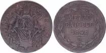 Stato Pontificale Mezzo Baiocco  - Pivs IX - 1848 R III