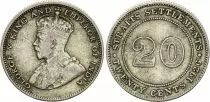 Straits Settlements 20 Cent George V - 1926 - Argent