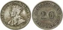 Straits Settlements 20 Cent George V - 1927 - Argent