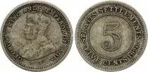 Straits Settlements 5 Cent George V - 1926 - Argent