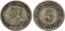 Straits Settlements 5 Cent George V - 1926 - Silver