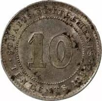 Straits Settlements Etablissements Des Detroits, Victoria - 10 Cents - 1897 Londres