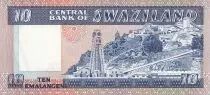Suazilandia 10 Emalangeni - King Sobuzha II - Asbestos mine - ND (1985) - Serial AA - P.10c