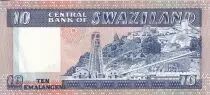 Suazilandia 10 Emalangeni - King Sobuzha II - Asbestos mine - ND (1985) - Serial AB - P.10c