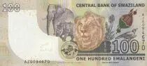 Suazilandia 100 Emalangeni - King Mswati III - Animals - 2017