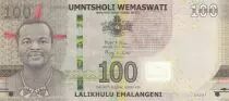 Suazilandia 100 Emalangeni Roi Mswati III - Animals, Hybrid - 2017